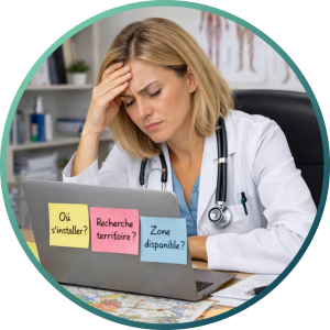 Médecin généraliste perdu dans sa recherche de territoire pour remplir les conditions de zone d'action prioritaire