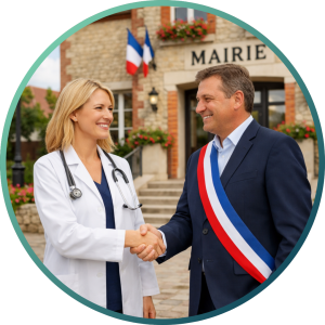 Une maire de commune salue le médecin généraliste qui vient de créer son cabinet sur son territoire