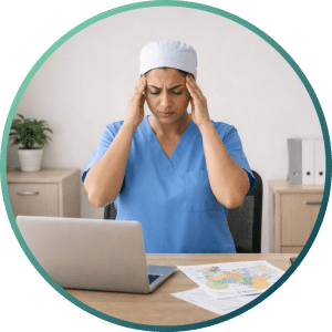 Sage-femme perdue dans sa recherche de territoire pour remplir les conditions de zone sous-dotée